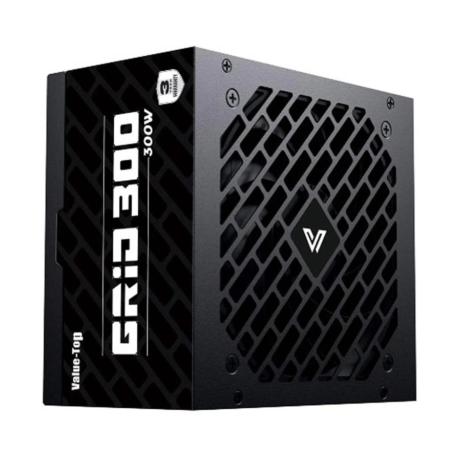 Value Top GRID 300 Real 300W ATX Non Modular Black Power Supply